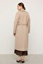 Knitwear Collared Raglan Sleeve Cashmere Coat Beige 3099 - 7