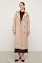 Knitwear Collared Raglan Sleeve Cashmere Coat Beige 3099 - 3