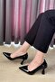 Women's Black Patent Leather 7 cm Thin Heeled Stiletto - 2