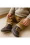 Natural Cotton Lined, Baby First Step Shoes, Non-Slip Sole Baby Booties-Slippers Warm
