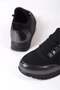Women's Black Platinum Lace-Up Elastic Orthopedic Comfortable Sole Stone Detailed Daily Ballerina Mother Shoes - 5