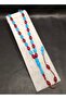 Burgundy Blue Color Barley Cut Fan Model Powder Amber Prayer Beads