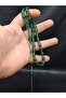 Green Color Teardrop Model Powder Amber Prayer Beads - 2