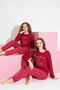Women's Red Rabbit Patterned Thermal Fabric Pajama Set Mother-Daughter Combination Should Be Added to the Cart Individually.