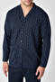 Men's Long Sleeve Navy Blue Pajama Set - 6
