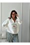 Palm Springs Tennis Club Printed Half Zipper Stand Collar Women's 3-Thread Thick Winter White Sweatshirt