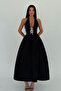 Black Ballerina Pearl Bow Detail Dress Ate-2558