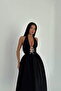 Black Ballerina Pearl Bow Detail Dress Ate-2558 - 3