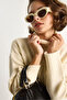 Women's Cream Turtleneck Sweater 20251060 - 7