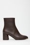 Women's Brown Heeled Boots & Booties – Stylish Casual Seasonal Model with Zipper - 3