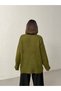 Damen-Pullover in Khaki mit weicher Textur, Rundhalsausschnitt und Oversize-Schnitt, Basic-Strickpullover - 7