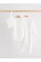 100% Organic Cotton Animal Printed White 4-Piece Hospital Discharge Set ALYAW4744 - 4