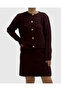 Burgundy Jacket Blouse for Women - Skirt Set - 2