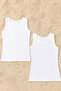 Women's Zero Sleeve Cotton Lycra Combed Cotton 2-Piece Undershirt Q6K0K0T6Ka