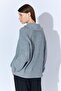 Women's Gray Shawl Collar Buttoned Knitwear Sweater - 8