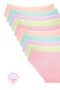 1506 Heart Patterned 100% Cotton 10-Piece Women's Bato Panties Pack - 3