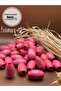 20X30 mm Pink Color Oval Wooden Beads (13 Pieces) Macrame Bag Design Wooden Beads Hole Diameter 7 mm