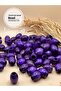15X18 mm Purple Oval Wooden Beads (50 Grams 40 Pieces) Macrame Bag Design Wooden Beads Hole Diameter 7 mm