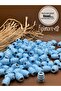 16X12 mm Blue Oval Pasta Wooden Beads Twisted Sleeve (50 Gram 58 Pcs) Hole Diameter 5 mm Macrame Jewelry