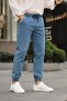 Men's Elastic Waist Blue Denim Jogger Pants - 2