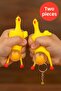 2 Pcs - Antistress - Stress Reliever Egg-Laying Squeeze Soft Chicken Keychain Toy