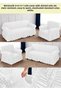Crepe Cotton Sofa and Couch Cover Set with Elastic Skirt Sofa and Couch Cover 3+3+1+1 Standard