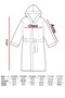 Bamboo Embroidered Waiter Size Bathrobe - Flamingo - 4