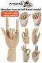 Wooden Hand Model 18 cm and A4 Sketchbook Modeling Set 1 Pack Graded Pencil Charcoal Dispensing Ha - 5