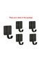 Self Adhesive Hanger Matte Black 03 5 Pieces in a Package