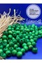 14 mm Green Wooden Beads (50 Grams 48 Pieces) Narrow Hole Diameter 4 mm Macrame Bag Bracelet Jewelry Colorful