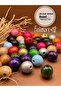 24 mm Mixed Color Wooden Beads (50 Grams 11 Pieces) Narrow Hole Diameter 5 mm Macrame Bag Bracelet Jewelry