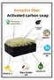 Activated Carbon Extract Pumpkin Fiber Soap 100% Natural Special Handmade Exfoliating Skin Cleansing Soap - 5