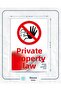 Private Property Prohibited Entry 21X35 Adhesive Sticker on Back - 2