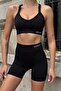 Prime Fit - Black Cross Strap Supported Seamless Bra Sports Bra - 2