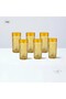 Colorful 6-Piece Crystal Decor Water Glass, Soft Drink Glass