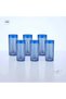 Colorful 6-Piece Crystal Decor Water Glass, Soft Drink Glass