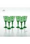 Crystal Decor Colorful Set of 6 Glasses, Water Glasses, Soft Drink Glasses - 2