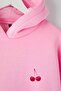 Açık Pembe Sırt ve Ön Baskılı Kapüşonlu Oversize/Geniş Kalıp Örme Sweatshirt TWOAW26SW00042 - 7