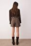 Brown Cashew Belted Shorts & Bermuda Twoaw26Sr00037 - 4