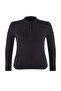 Lacivert Polo Yaka Saç Örgülü İnce Triko Bluz TBBAW26AF00005 - 5