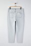Buz Mavisi Yüksek Bel Slim Mom Denim Büyük Beden Jeans TBBAW24CJ00076 - 6