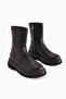 Laimi Black Thick Sole Oval Toe Women's Boots, Women's Bootie - 2
