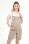 Myra6201 - Beige Maternity Shorts Salopet - 4