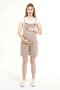 Myra6201 - Beige Maternity Shorts Salopet