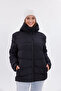 Women's Black Hooded Lined Waterproof Wind Resistant Fiber Filled Puffer Jacket Coat Parka - 5