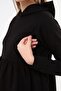 Myra4531 سويت شيرت للرضاعة بسحاب ورباط - أسود - 4