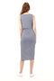 Myra5553 - Nursing Dress Sleeveless Slit Striped - Navy Blue - 4
