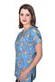 Unisex Master Lycra Masked Cat Themed Cotton Lycra Scrubs Single Top Uniform - 3