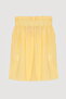 Seersucker Ruffled Strapless Blouse Yellow - 2