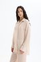 Buttoned Oversize Textured Shirt Stone - 3